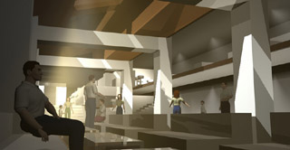 Rendering der Freienhof-Lounge